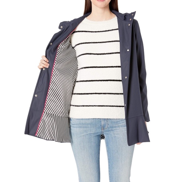 Kate Spade Navy Peplum Raincoat Size XS - Picture 4 of 6